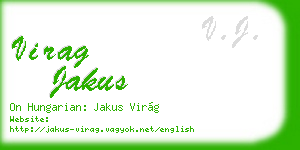 virag jakus business card